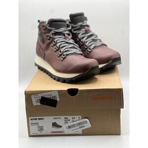 Merrell Alpine Hiker Lace Up Hiking Boots, Burgundy‎ Womens Size 6.5 US NIB